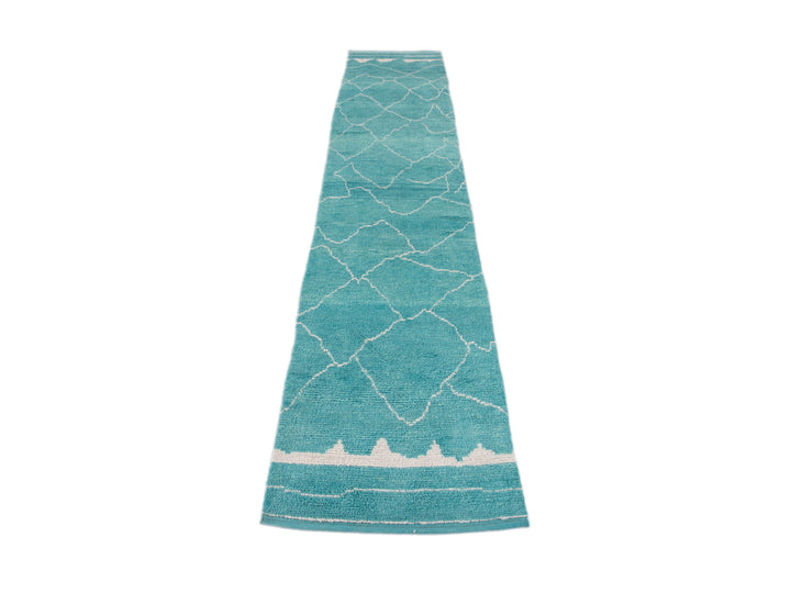 Modern Moroccan Wool Runner 3 X 15
