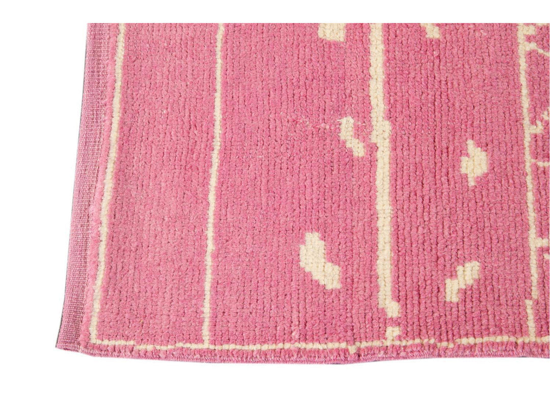 Modern Moroccan Style Wool Runner 3 X 13