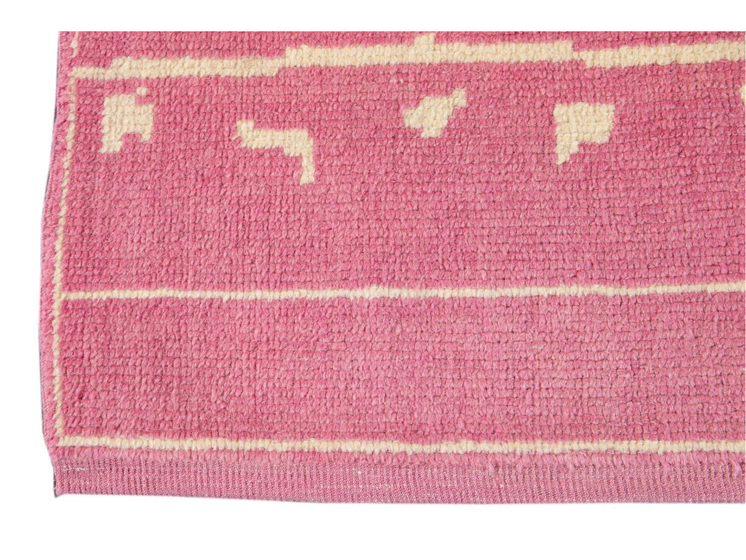 Modern Moroccan Style Wool Runner 3 X 13