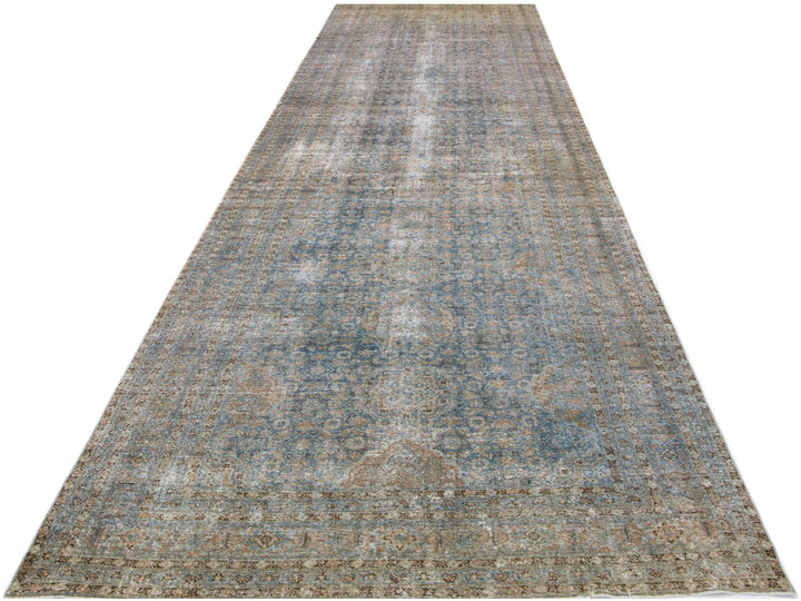 Vintage Mahal Wool Runner 6 X 19