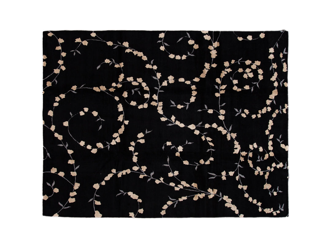 Transitional Tibetan Wool and Silk Rug 9 X 12