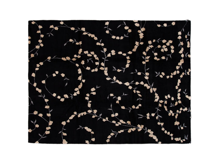 Transitional Tibetan Wool and Silk Rug 9 X 12