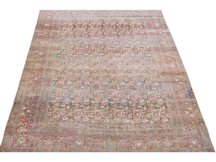 Antique Mahal Wool Rug 9 X 15