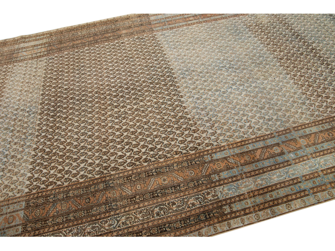 Antique Malayer Wool Rug 7 X 19