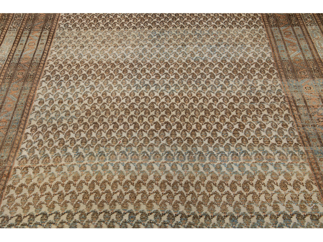 Antique Malayer Wool Rug 7 X 19