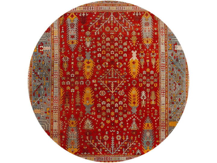 Late 19th Century Antique Oversize Oushak Wool Rug 12' x 15'