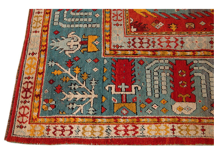 Late 19th Century Antique Oversize Oushak Wool Rug 12' x 15'