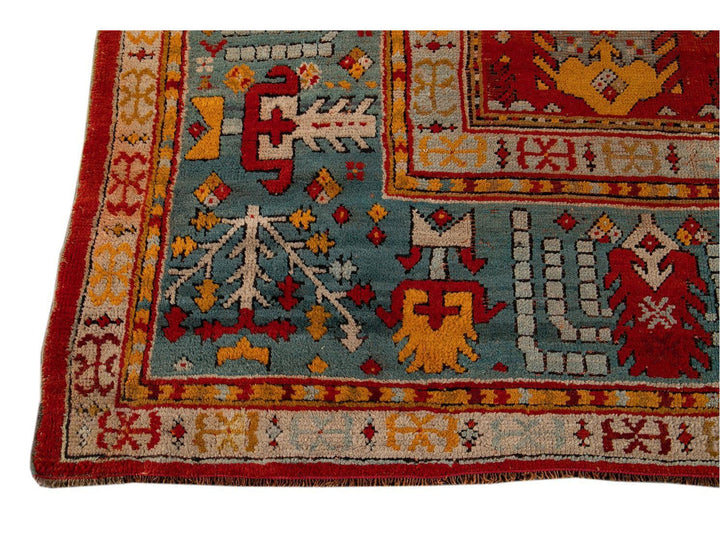 Late 19th Century Antique Oversize Oushak Wool Rug 12' x 15'