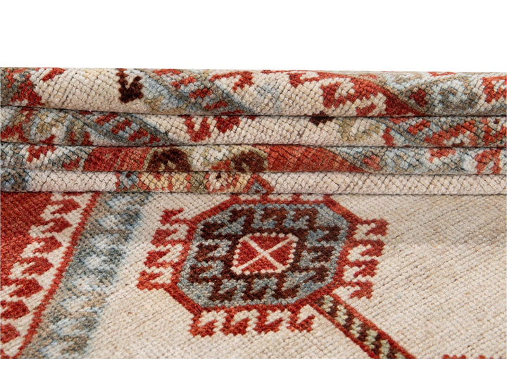 Antique Afshar Wool Rug  7' X 11'