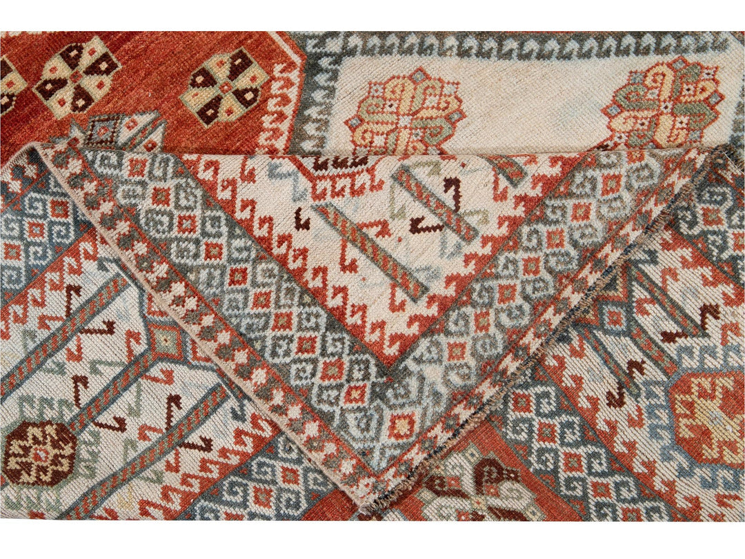 Antique Afshar Wool Rug  7' X 11'