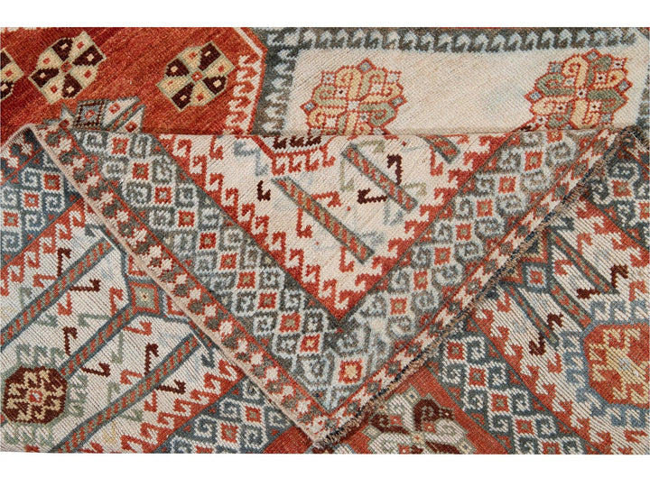 Antique Afshar Wool Rug  7' X 11'