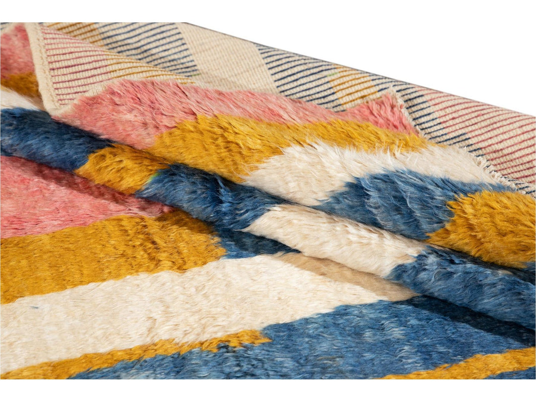 Modern Moroccan-Style Wool Rug 10 X 13