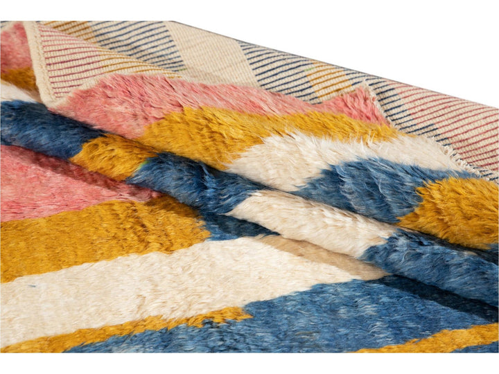 Modern Moroccan-Style Wool Rug 10 X 13