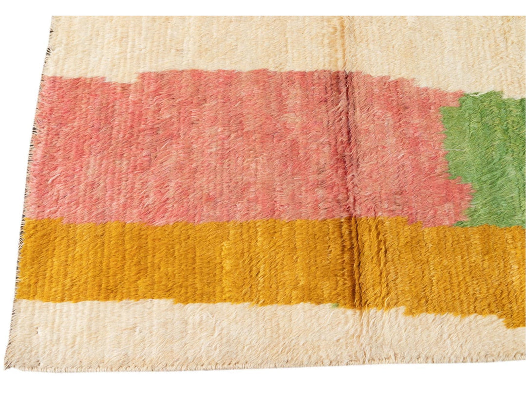 Modern Moroccan-Style Wool Rug 10 X 13