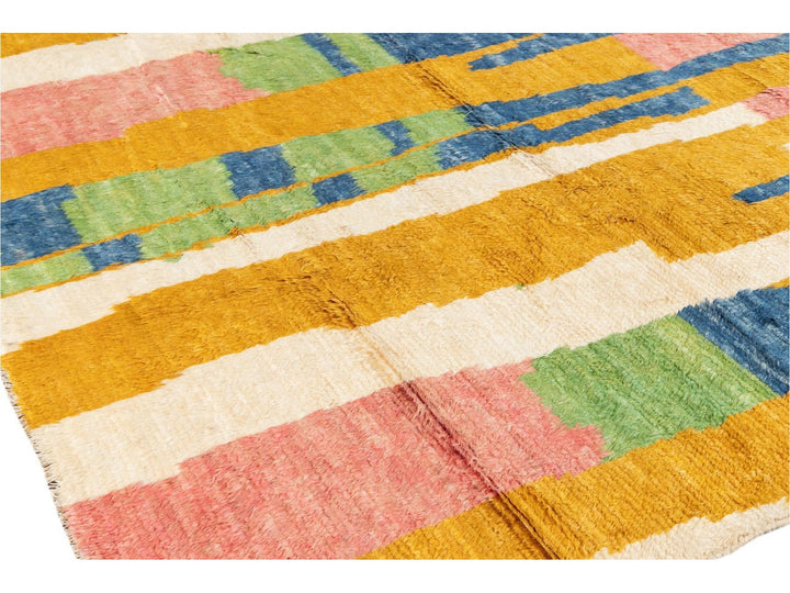 Modern Moroccan-Style Wool Rug 10 X 13