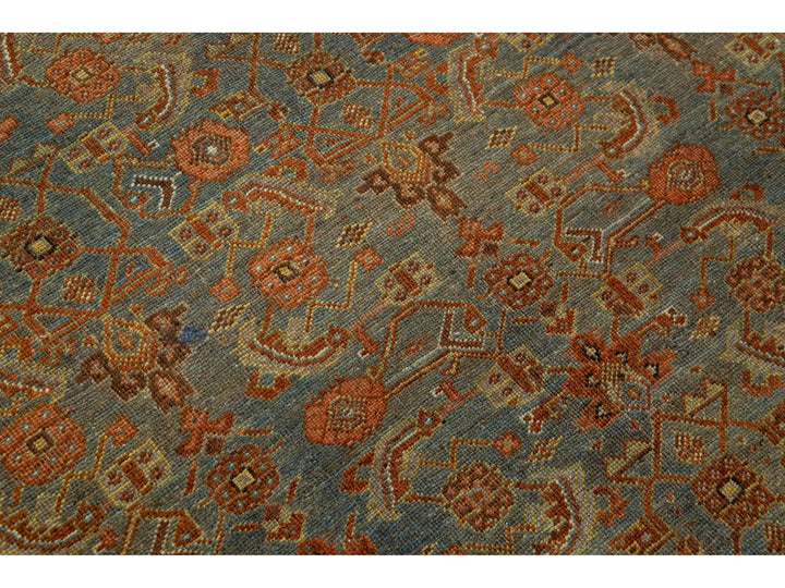 Antique Bidjar Wool Runner 7 X 18