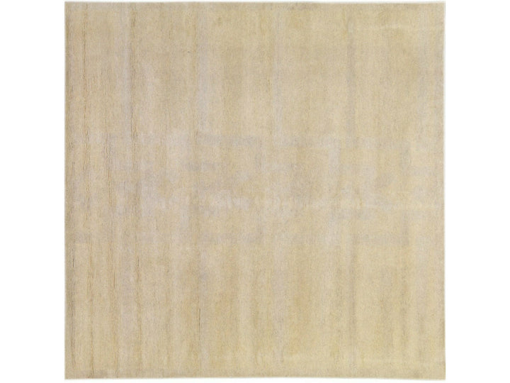 Modern Moroccan Style Handmade Seamless Pattern Beige Square Wool Rug