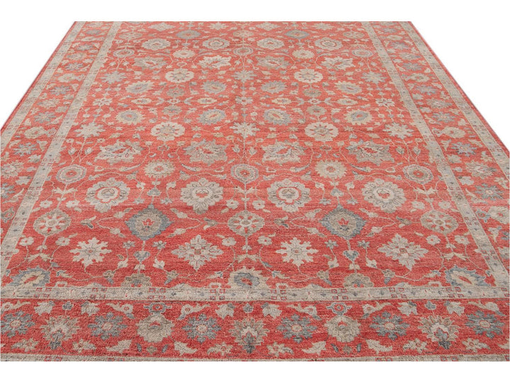Modern Indian Artisan Wool Rug 9 X 12