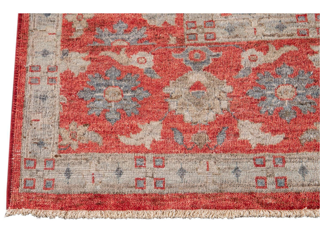 Modern Indian Artisan Wool Rug 9 X 12