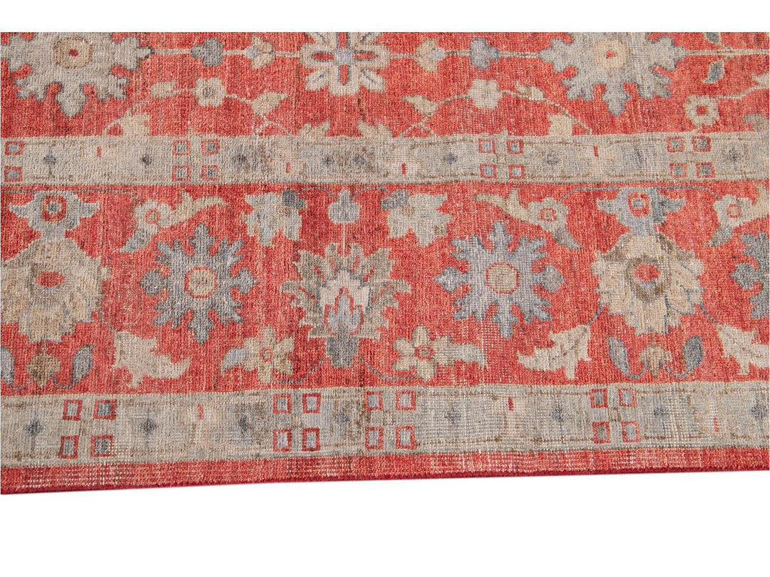 Modern Indian Artisan Wool Rug 9 X 12