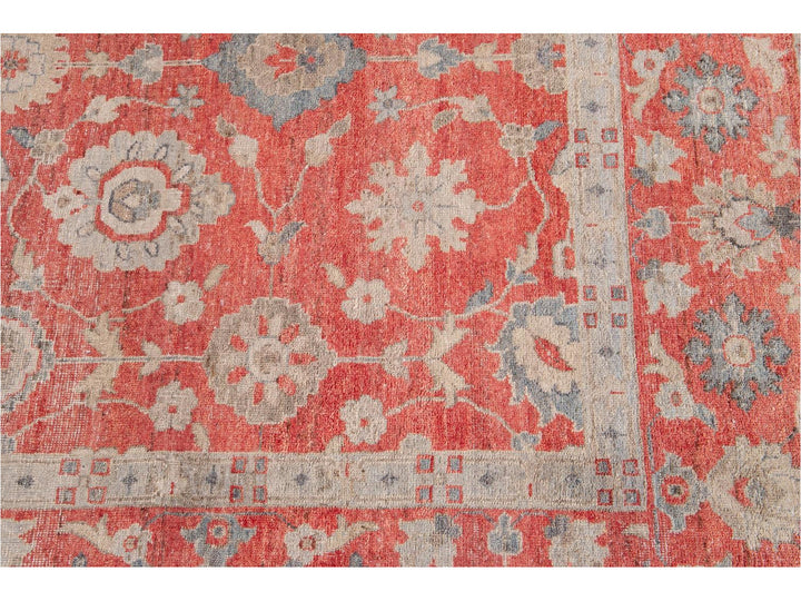 Modern Indian Artisan Wool Rug 9 X 12