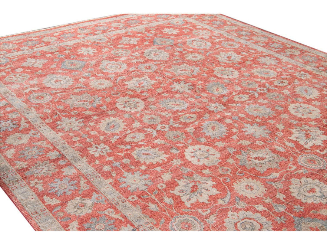 Modern Indian Artisan Wool Rug 9 X 12