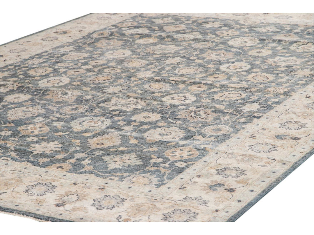 Modern Indian Artisan Wool Rug 9 X 12