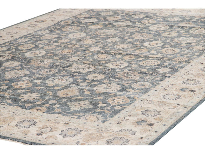 Modern Indian Artisan Wool Rug 9 X 12