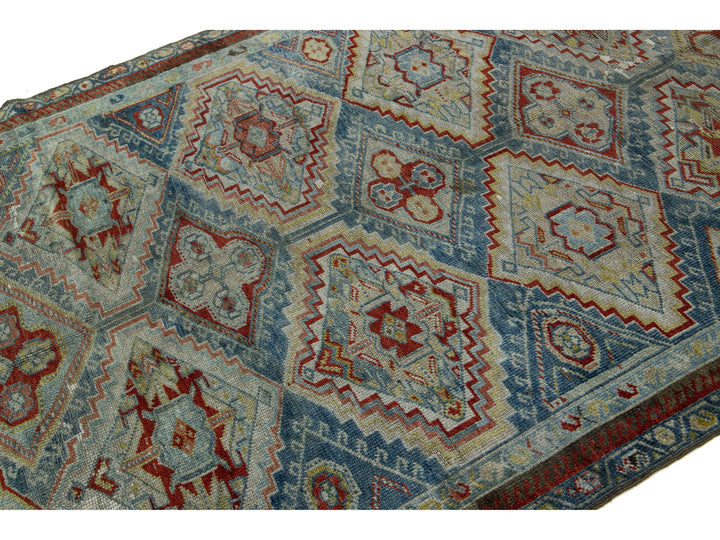 Antique Afshar Wool Runner 5 X 13