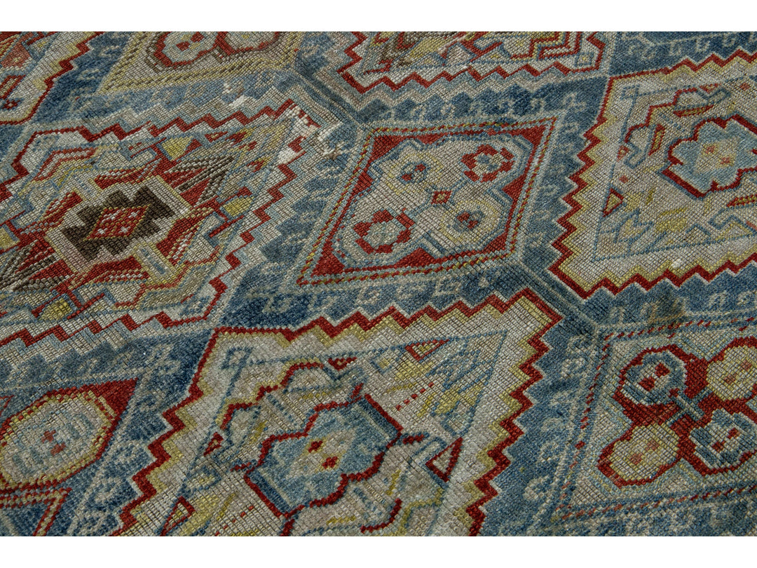 Antique Afshar Wool Runner 5 X 13