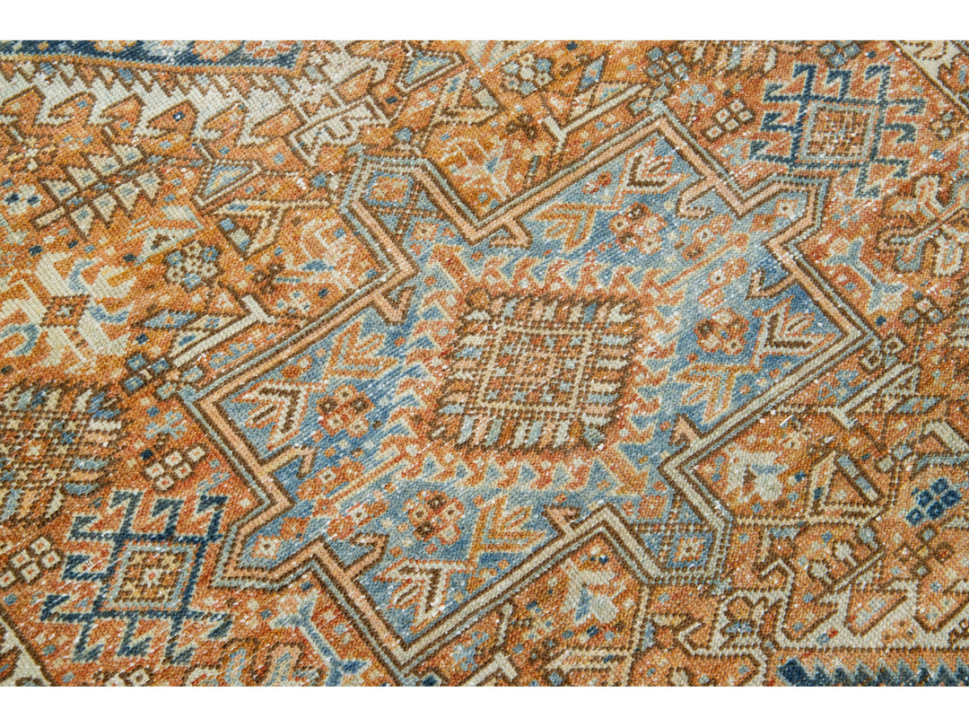 Antique Heriz Wool Runner 5 X 12