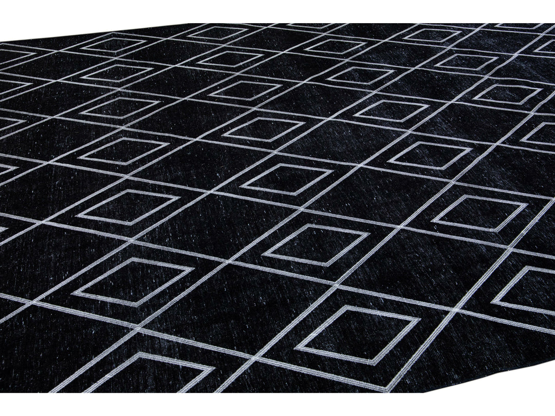 Modern Turkish Wool Rug 9 X 13