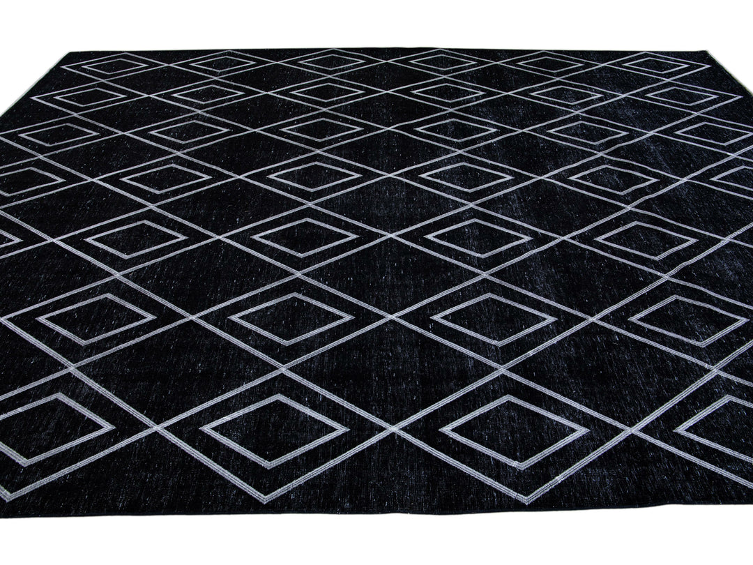Modern Turkish Wool Rug 9 X 13