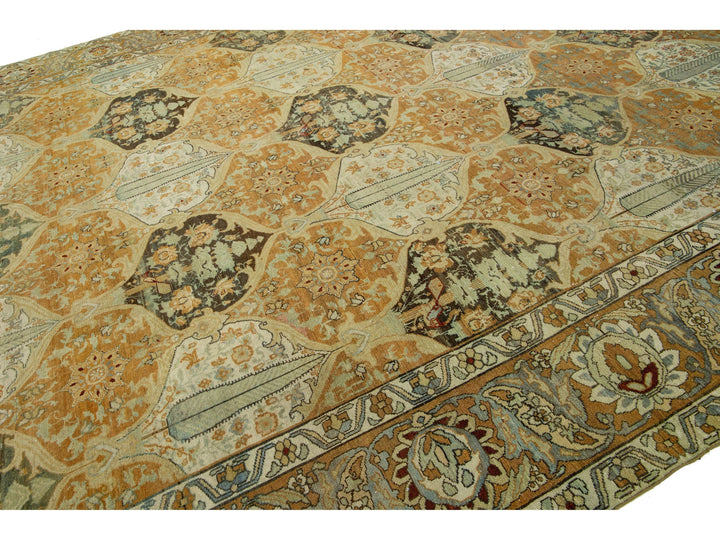 Antique Bakhtiari Wool Rug 13 X 19