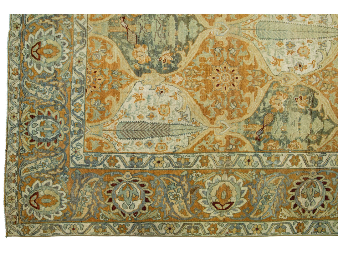 Antique Bakhtiari Wool Rug 13 X 19