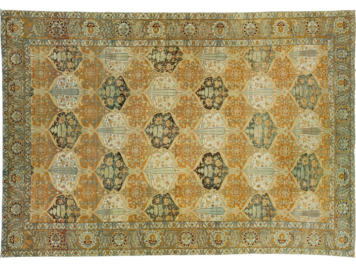 Antique Bakhtiari Wool Rug 13 X 19