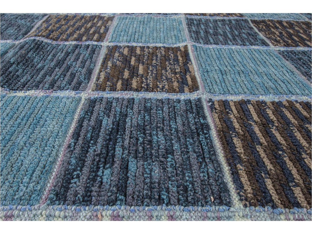 Modern Swedish Square Wool Rug 10 X 11
