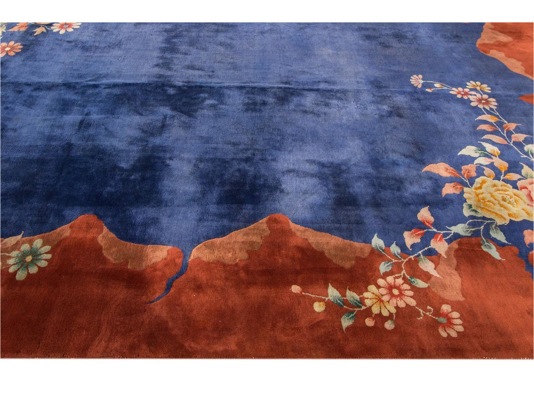 Antique Chinese Peking Wool Rug 9 X 11