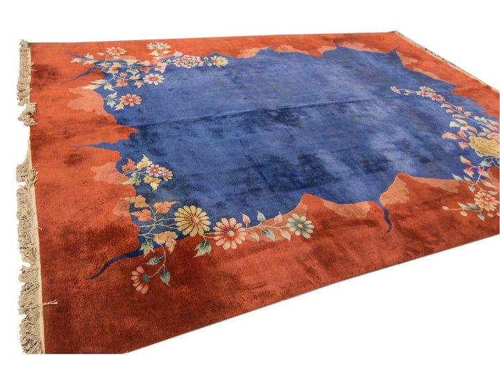 Antique Chinese Peking Wool Rug 9 X 11