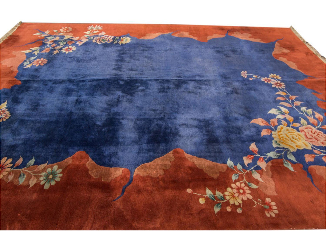 Antique Chinese Peking Wool Rug 9 X 11