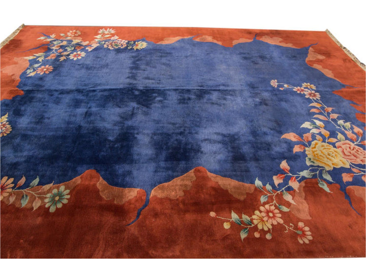 Antique Chinese Peking Wool Rug 9 X 11
