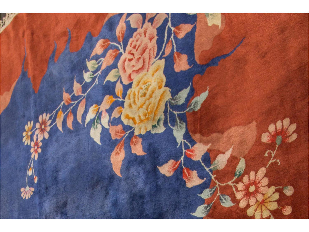 Antique Chinese Peking Wool Rug 9 X 11