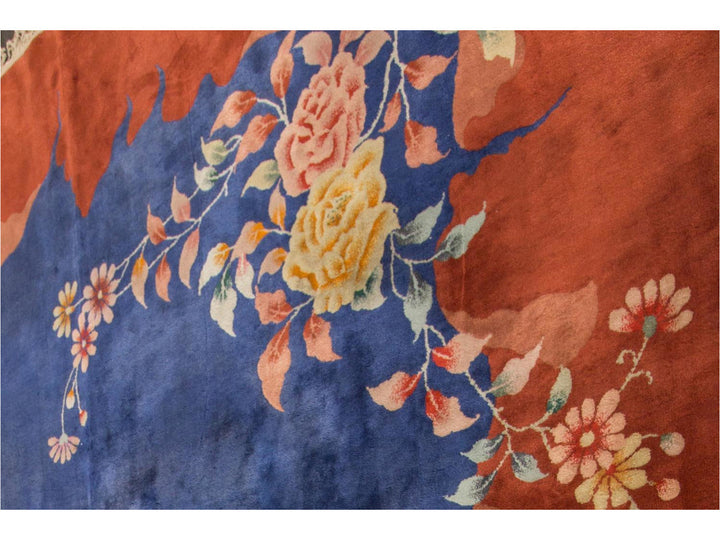 Antique Chinese Peking Wool Rug 9 X 11