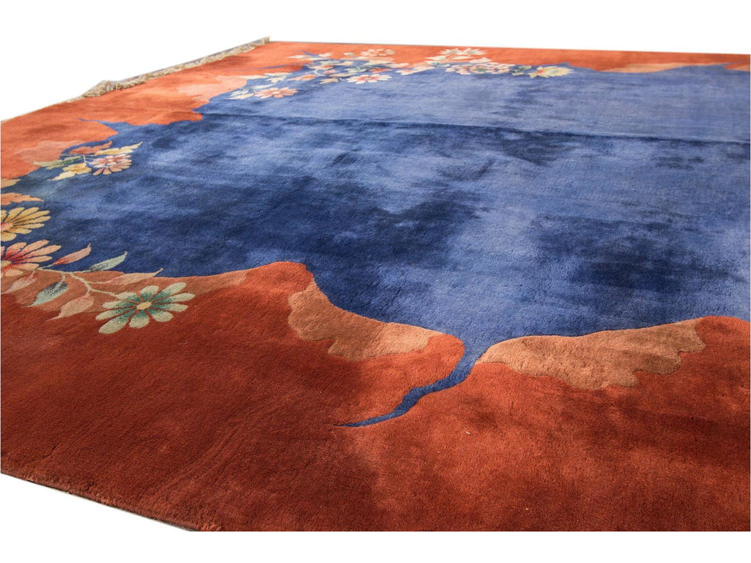 Antique Chinese Peking Wool Rug 9 X 11