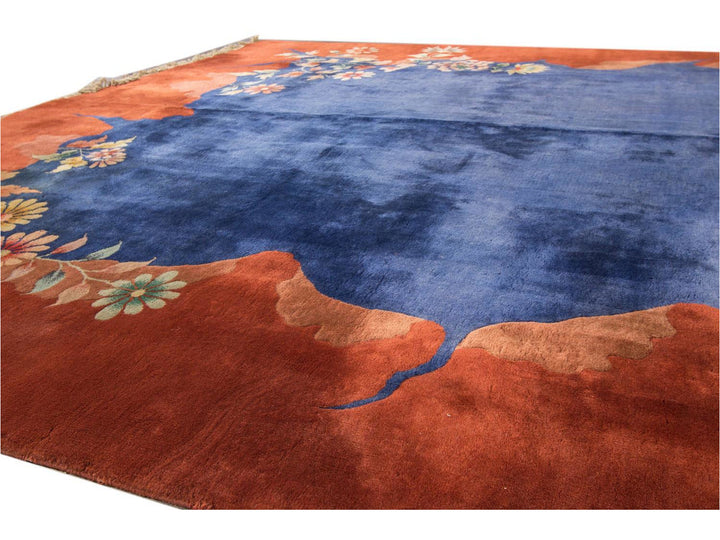 Antique Chinese Peking Wool Rug 9 X 11
