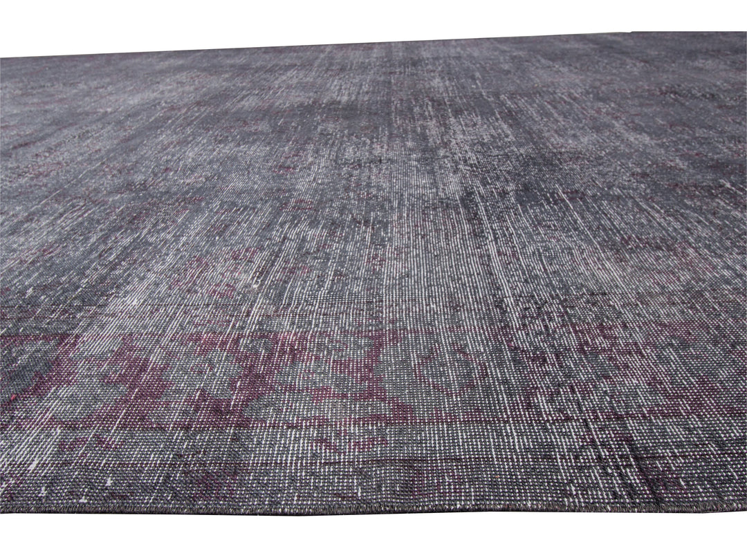 Antique Overdyed Wool Rug 12 X 26