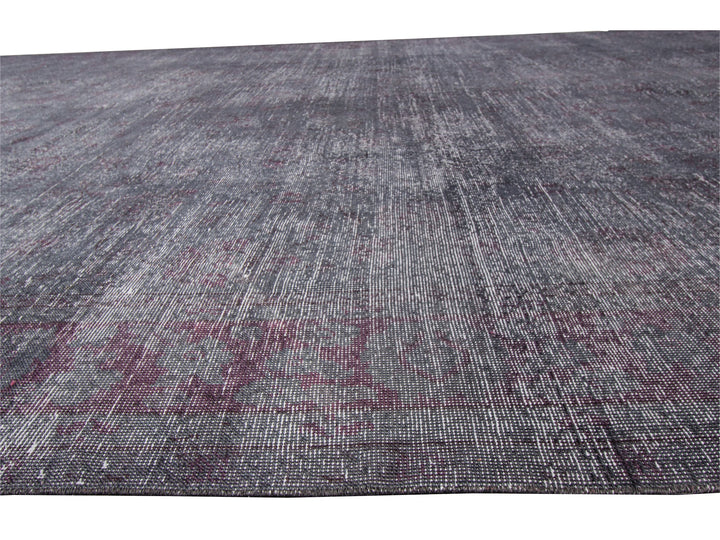 Antique Overdyed Wool Rug 12 X 26