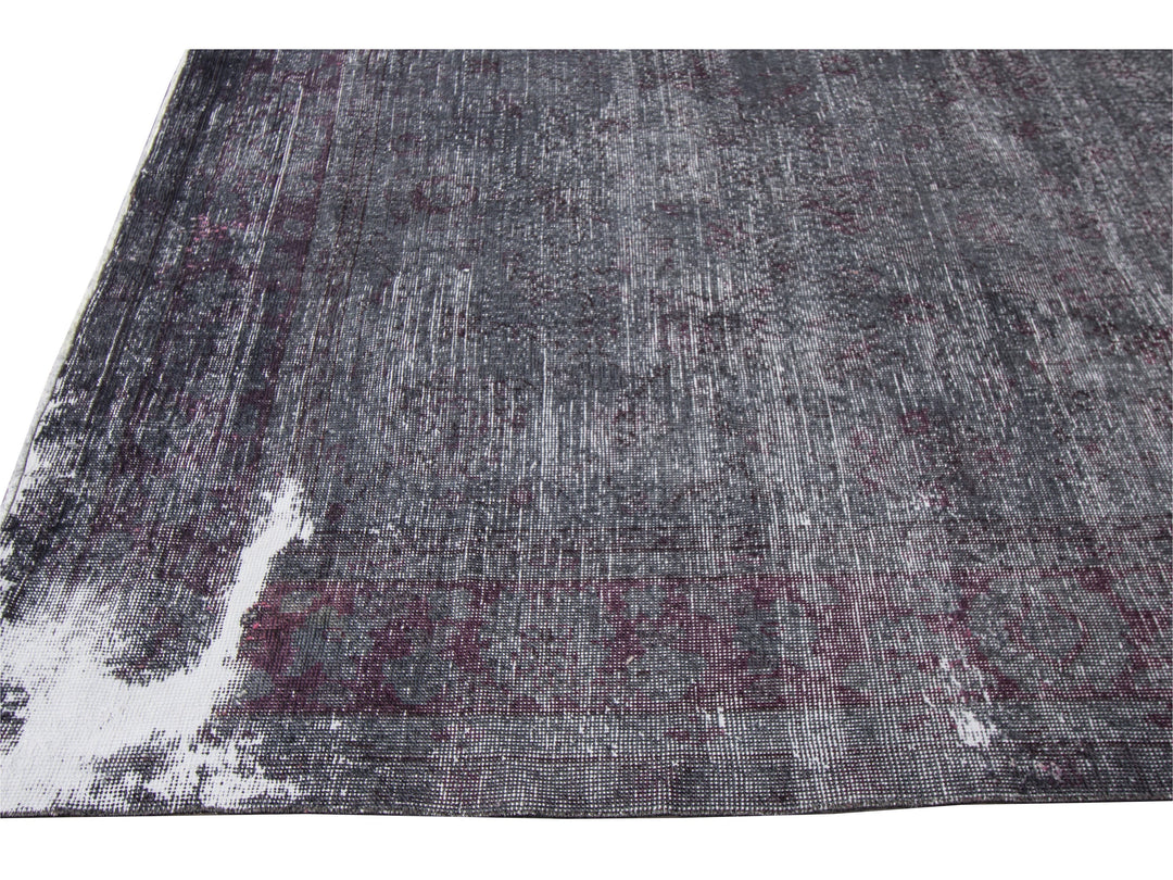 Antique Overdyed Wool Rug 12 X 26