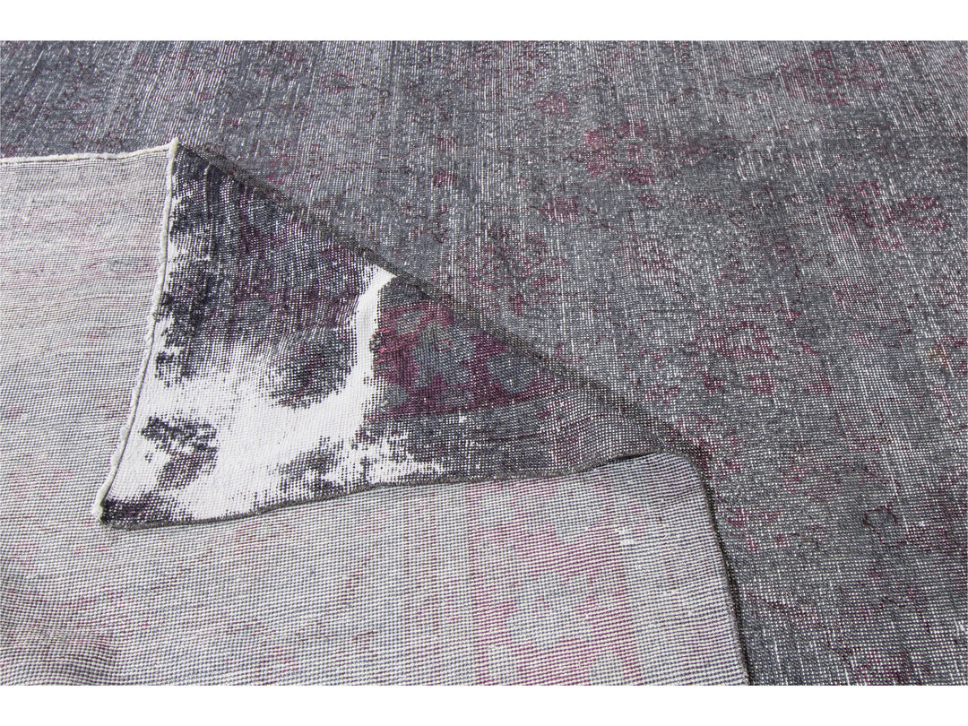 Antique Overdyed Wool Rug 12 X 26