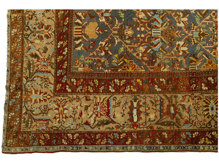 Antique Bakhtiari Wool Rug 16 X 23